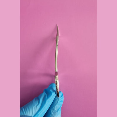 Forbicina Professionale Manico Curvo - Punta Curva Sottile - Acciaio inox Nevida KI-01-109